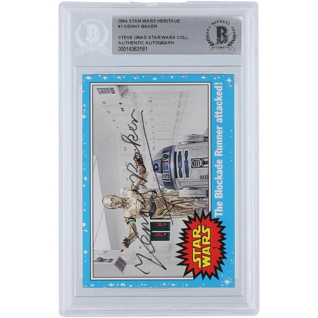 Kenny Baker Autographed 2004 Topps Heritage Star Wars Card: $319.99 Kenny Baker Autographed 2004 Topps Heritage Star Wars Card: $319.99