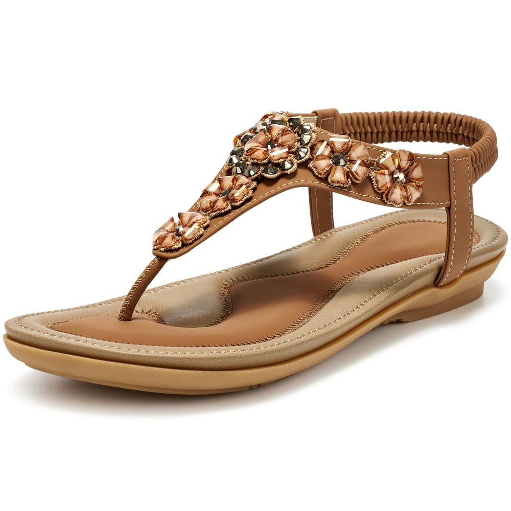 Ablanczoom Women's Elastic Ankle Strap Flat Sandals: $13.90 Ablanczoom Women's Elastic Ankle Strap Flat Sandals: $13.90
