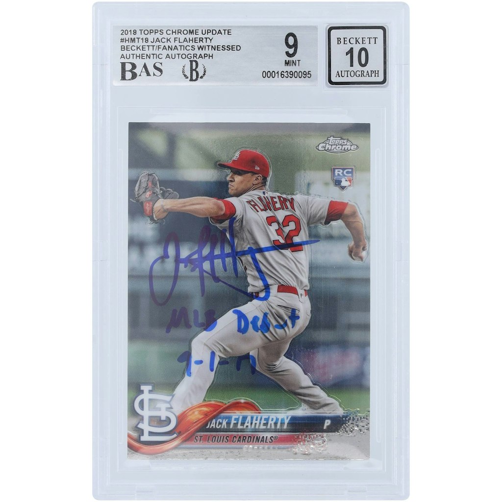 Jack Flaherty St. Louis Cardinals Autographed 2018 Topps Chrome Update Rookie Card: $119.99 Jack Flaherty St. Louis Cardinals Autographed 2018 Topps Chrome Update Rookie Card: $119.99
