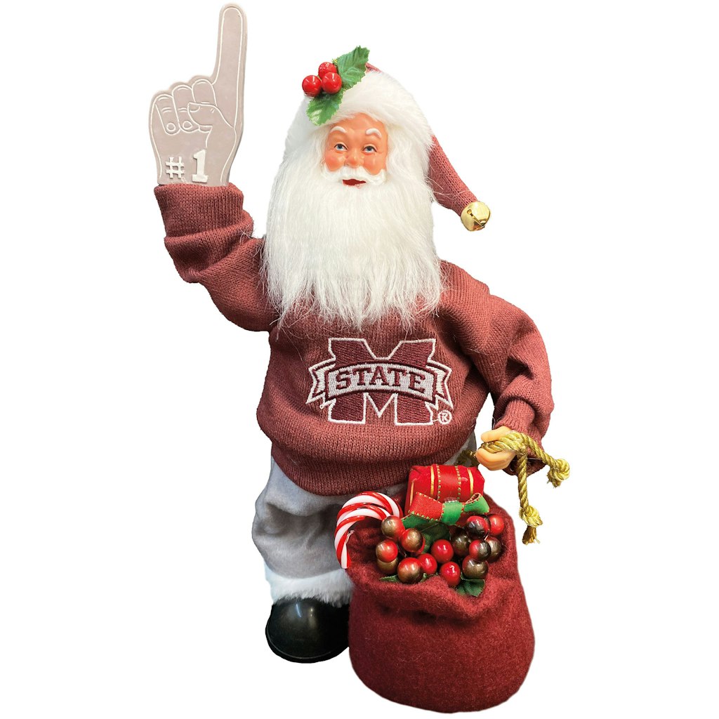 Mississippi State Bulldogs 12-inch Animated Musical Santa: $64.99 Mississippi State Bulldogs 12-inch Animated Musical Santa: $64.99