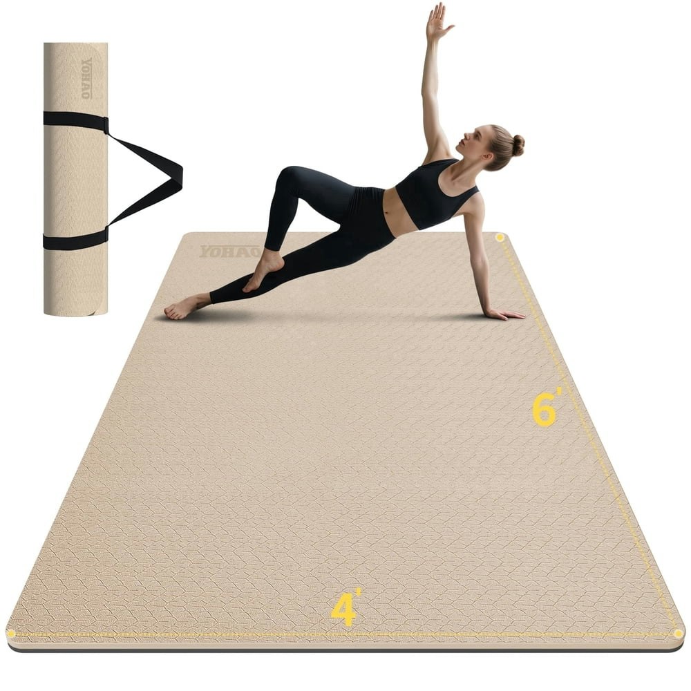 6'x4' 10mm Extra-Large Non-Slip Yoga Mat: $62.99 6'x4' 10mm Extra-Large Non-Slip Yoga Mat: $62.99