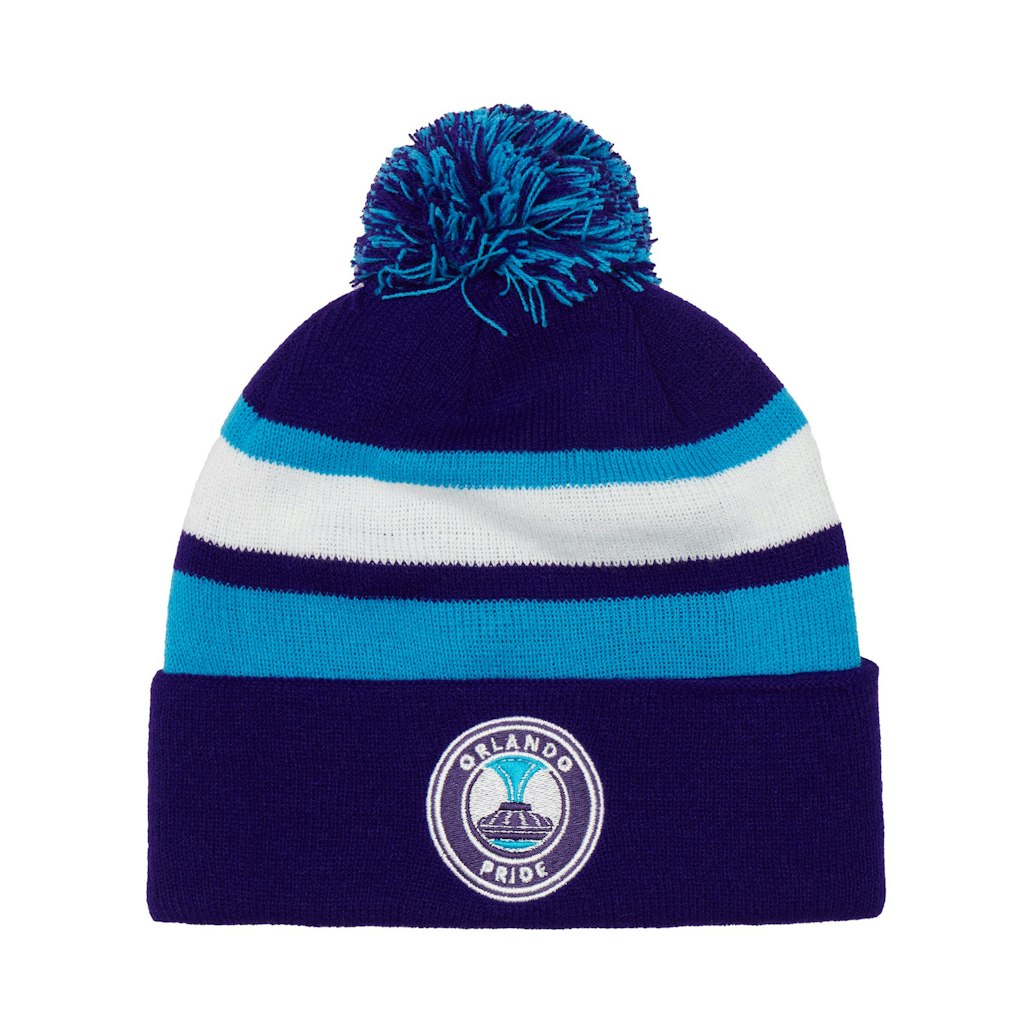 Orlando Pride Cuffed Knit Hat with Pom: $29.99