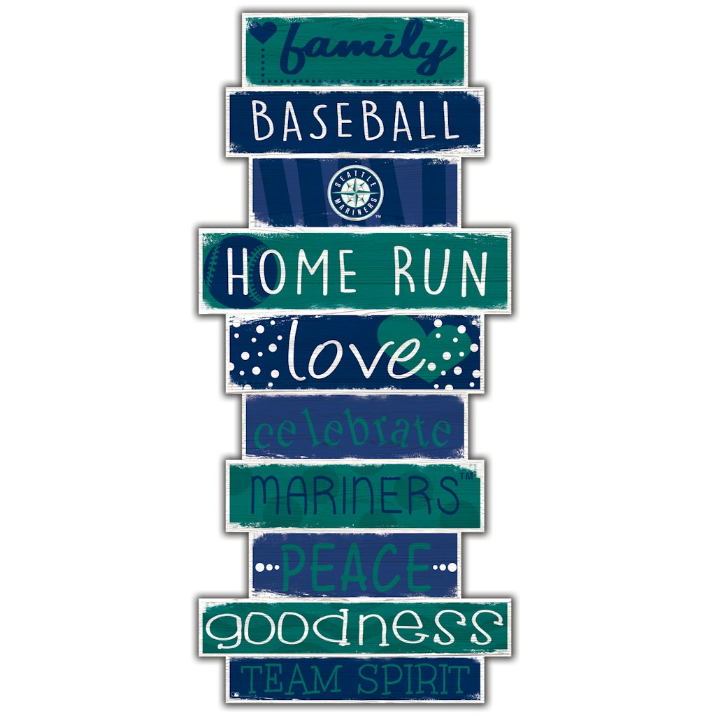 Seattle Mariners 5-inch x 24-inch Celebrations Stack Sign: $32.99 Seattle Mariners 5-inch x 24-inch Celebrations Stack Sign: $32.99