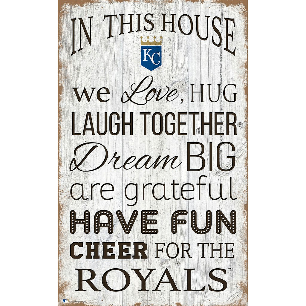 Kansas City Royals 11" x 19" Team In This House Sign: $39.99