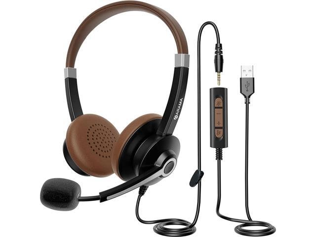 Arama USB and 3.5mm Wired Headset with Microphone: $61.69