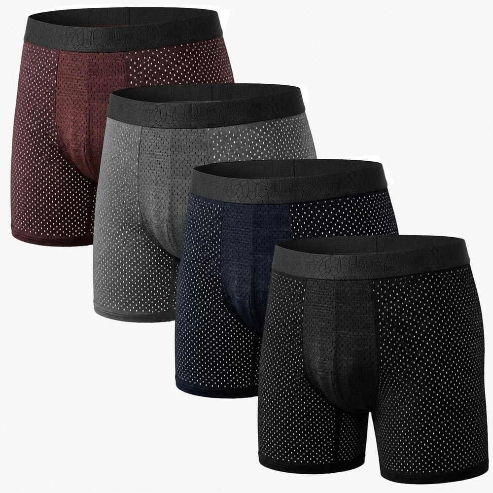 Caidienu Men's Cooling Mesh Boxer Briefs 4-Pack: $16.83 Caidienu Men's Cooling Mesh Boxer Briefs 4-Pack: $16.83
