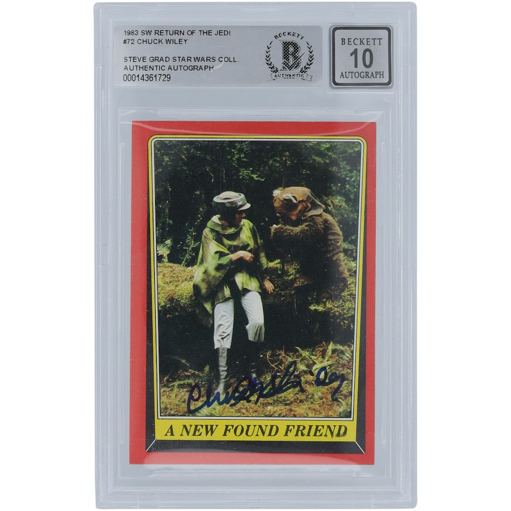 Chuck Wiley Autographed 1983 Topps Return of the Jedi #72 BGS 10 Card: $99.99