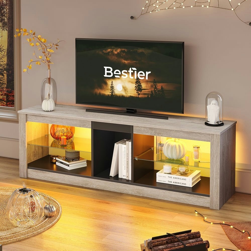 Bestier LED TV Stand for 65-Inch TVs: $89.99