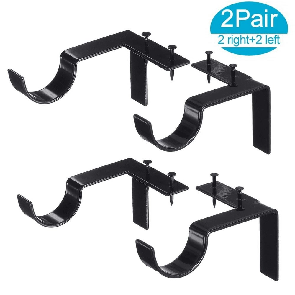 Adjustable Double Curtain Rod Brackets 4-Pack: $11.23