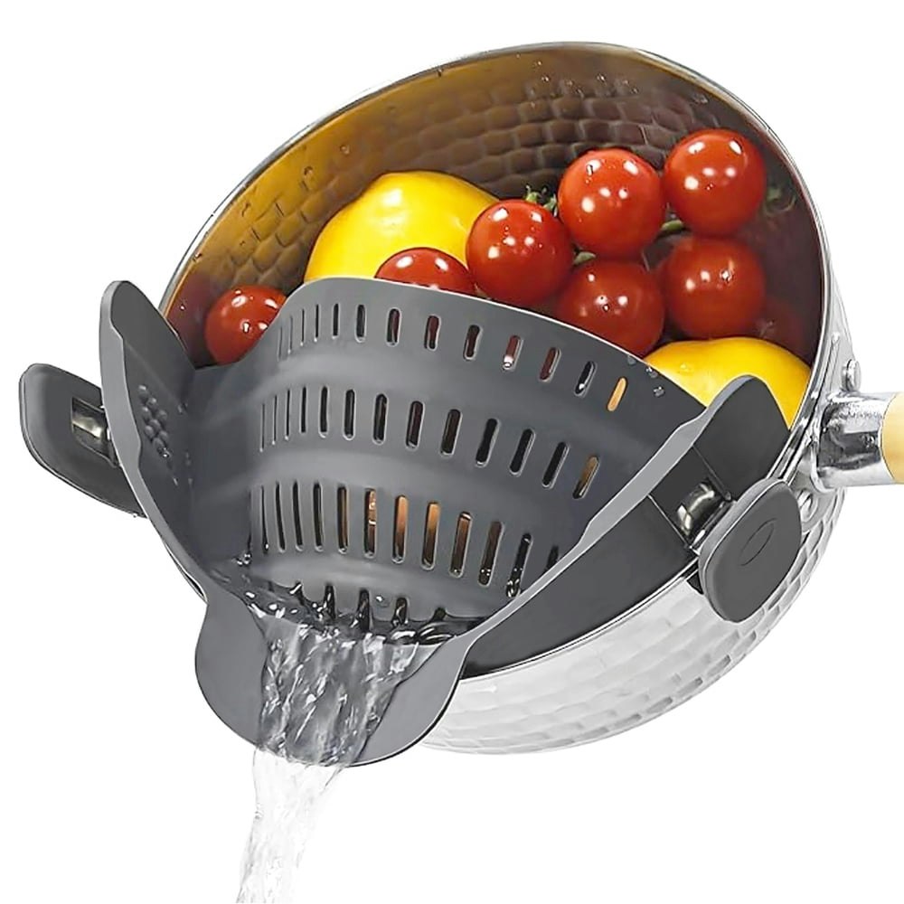 Agcan Clip-On Silicone Pasta Strainer: $12.59