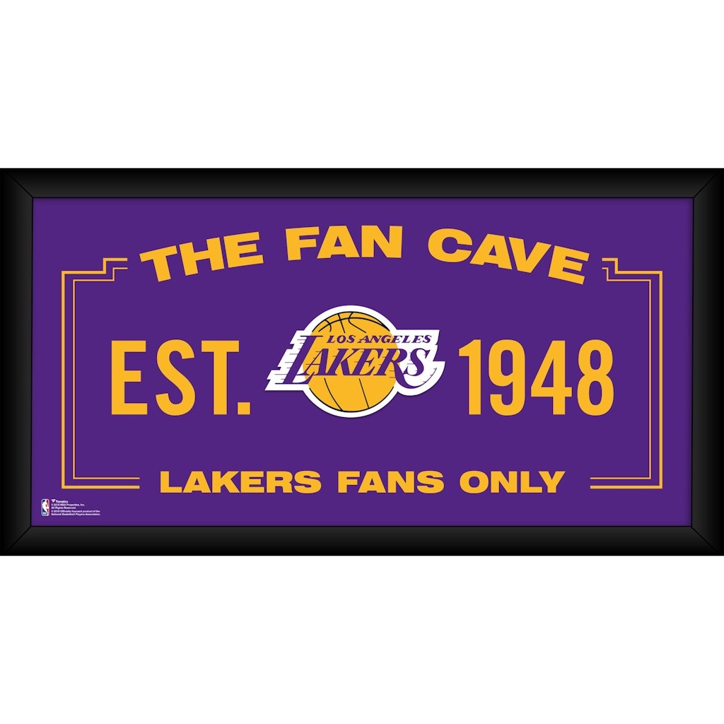 Los Angeles Lakers 10" x 20" Framed Fan Cave Collage: $59.99