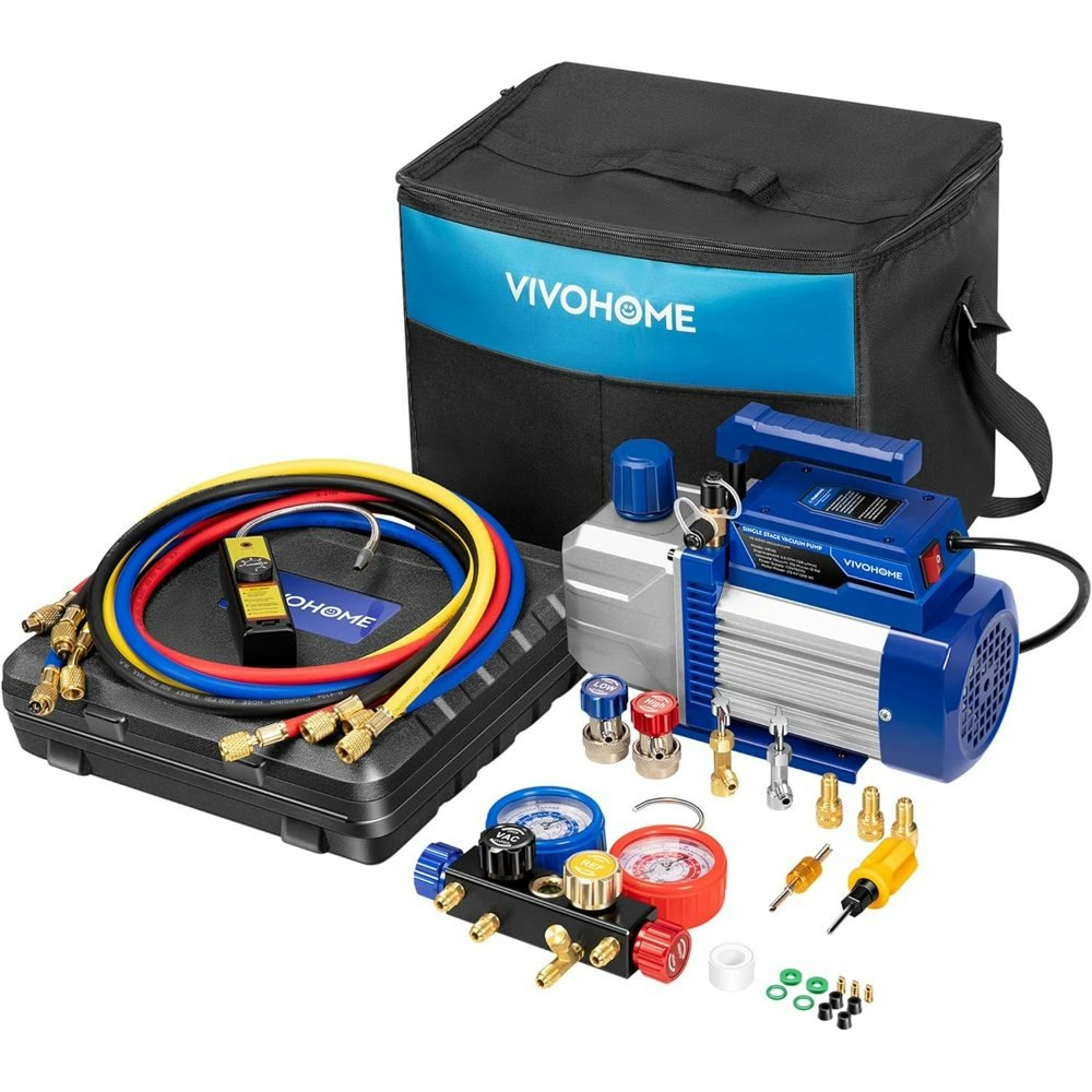 Specstar 1/3 HP 4.5 CFM HVAC Vacuum Pump and Manifold Gauge Set: $116.95