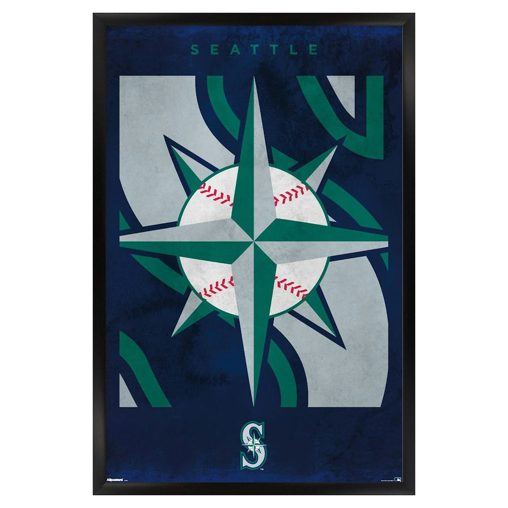 Seattle Mariners 24" x 36" Framed Poster: $59.99