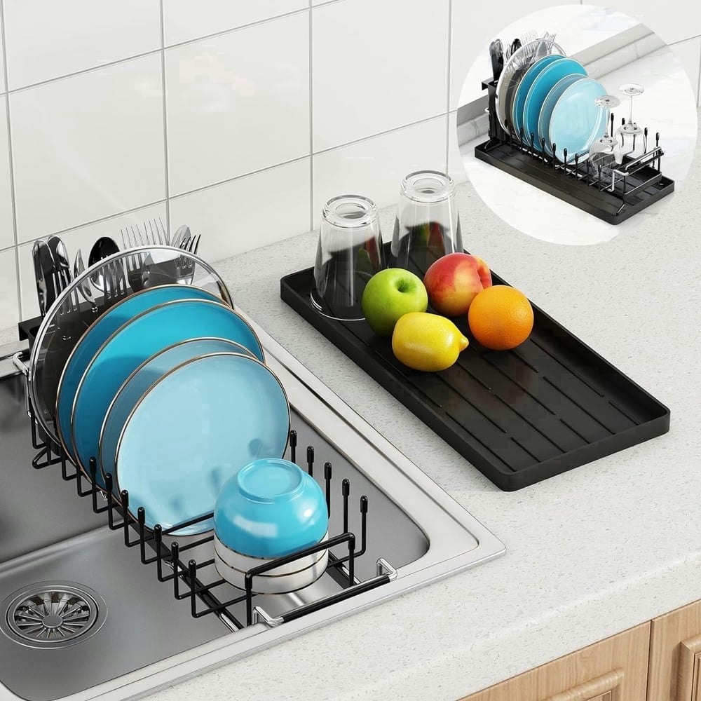 HBlife Expandable Over-Sink Dish Drying Rack: $17.83