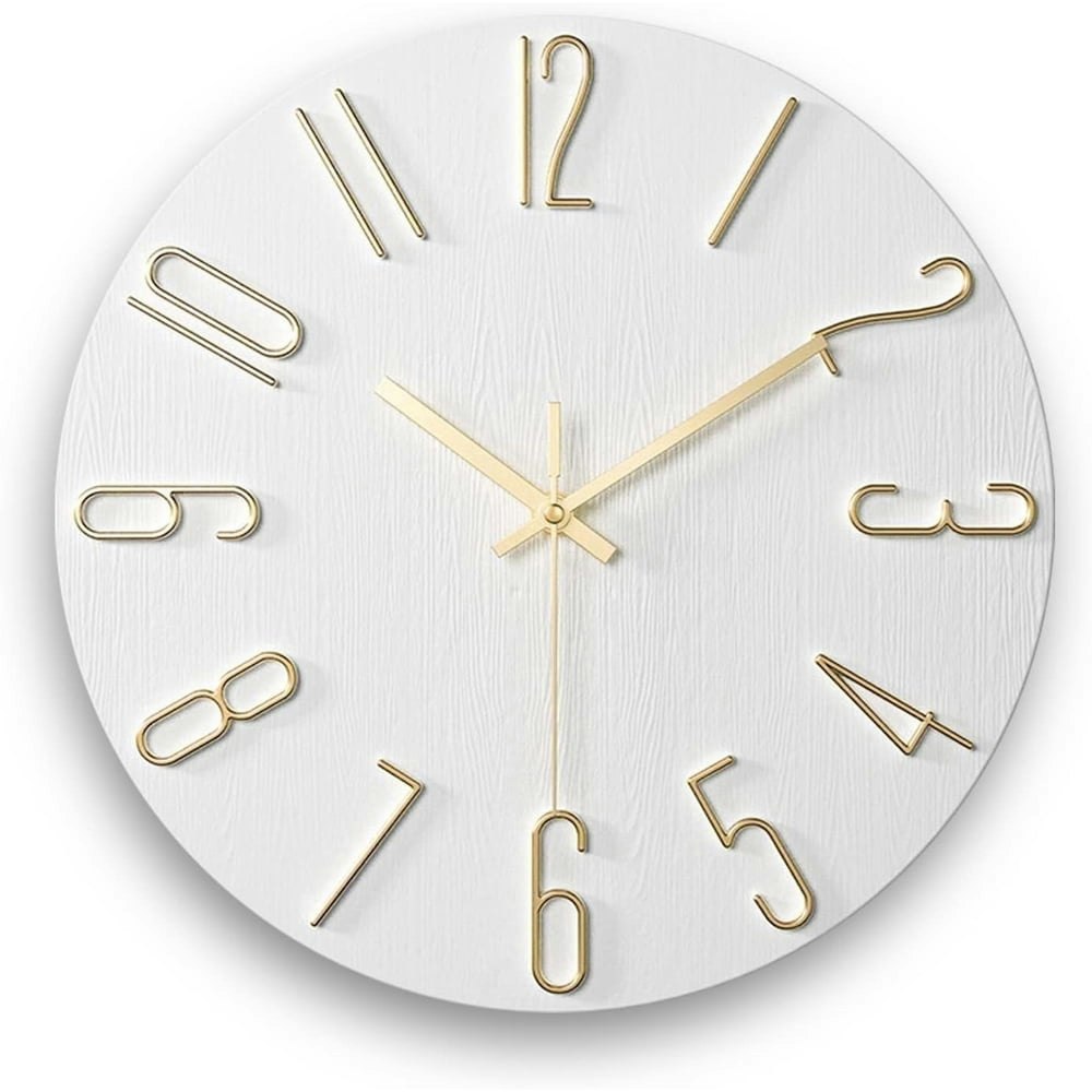 12-Inch Silent Non-Ticking Wall Clock: $14.38
