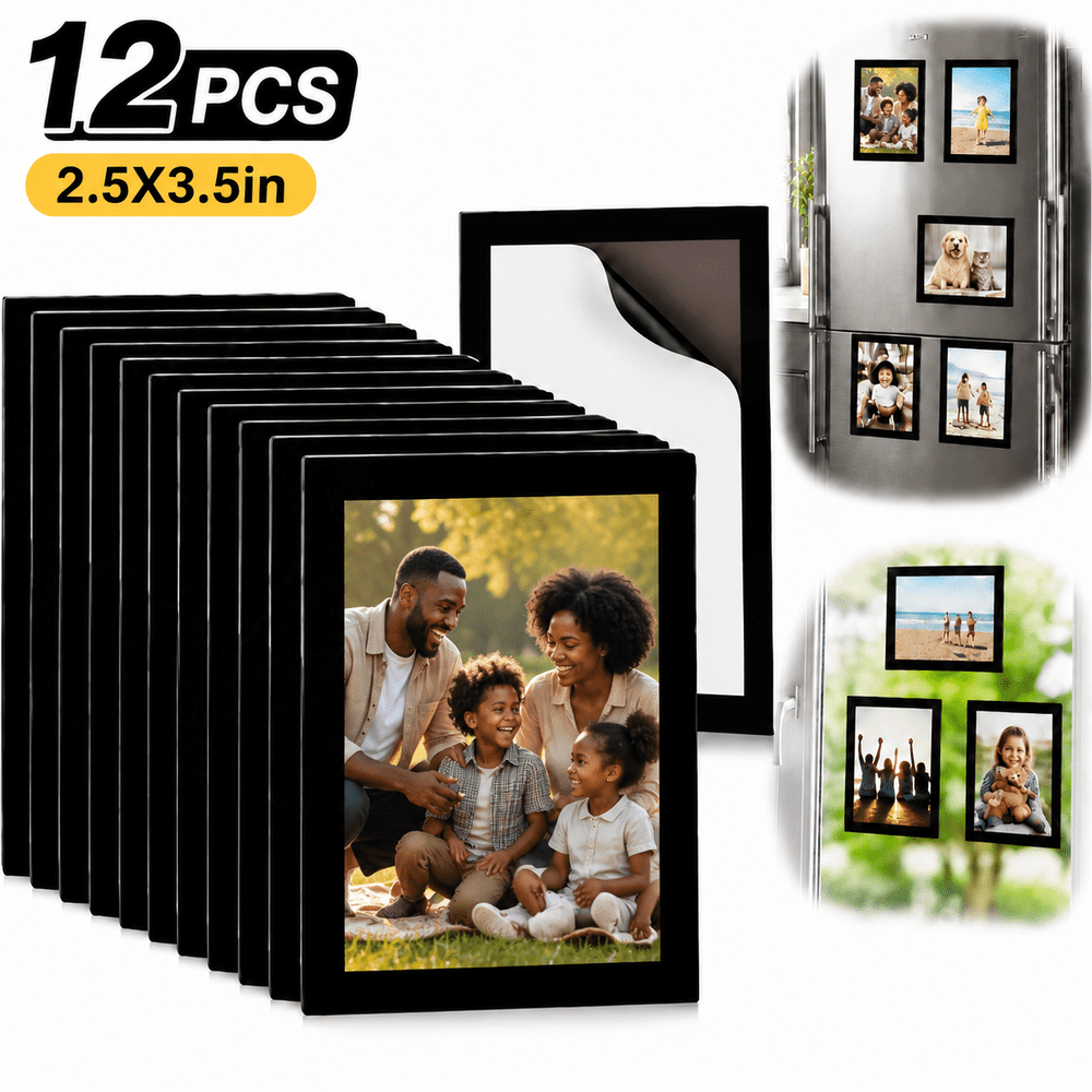 Magnetic Picture Frames for Refrigerator 12-Pack: $12.99