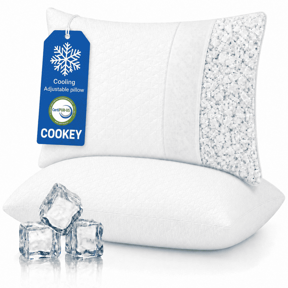 Cookey Queen Cooling Shredded Memory Foam Pillow 2-Pack: $33.99