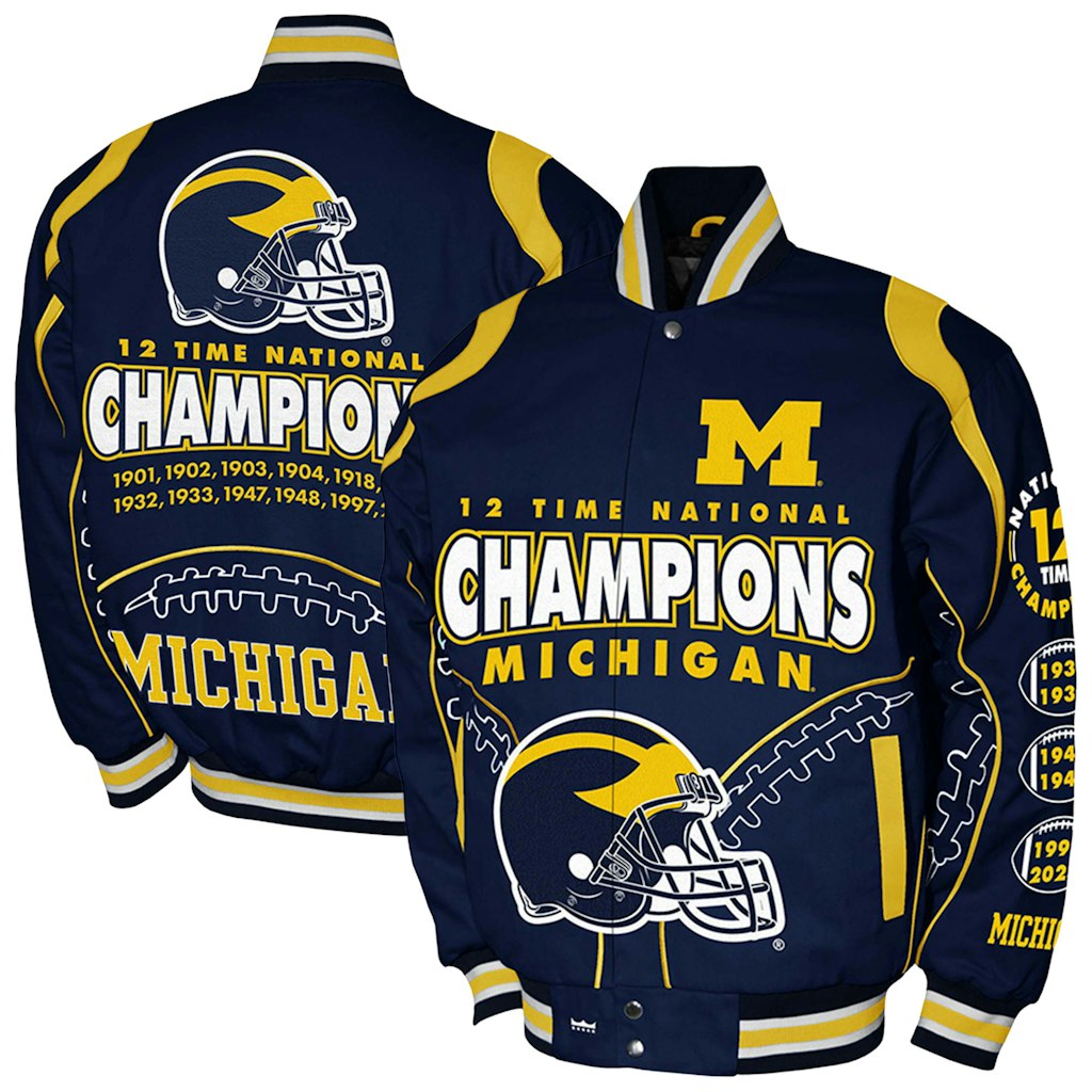 Men's Michigan Wolverines Signature Cotton Twill Full-Snap Jacket: $214.99