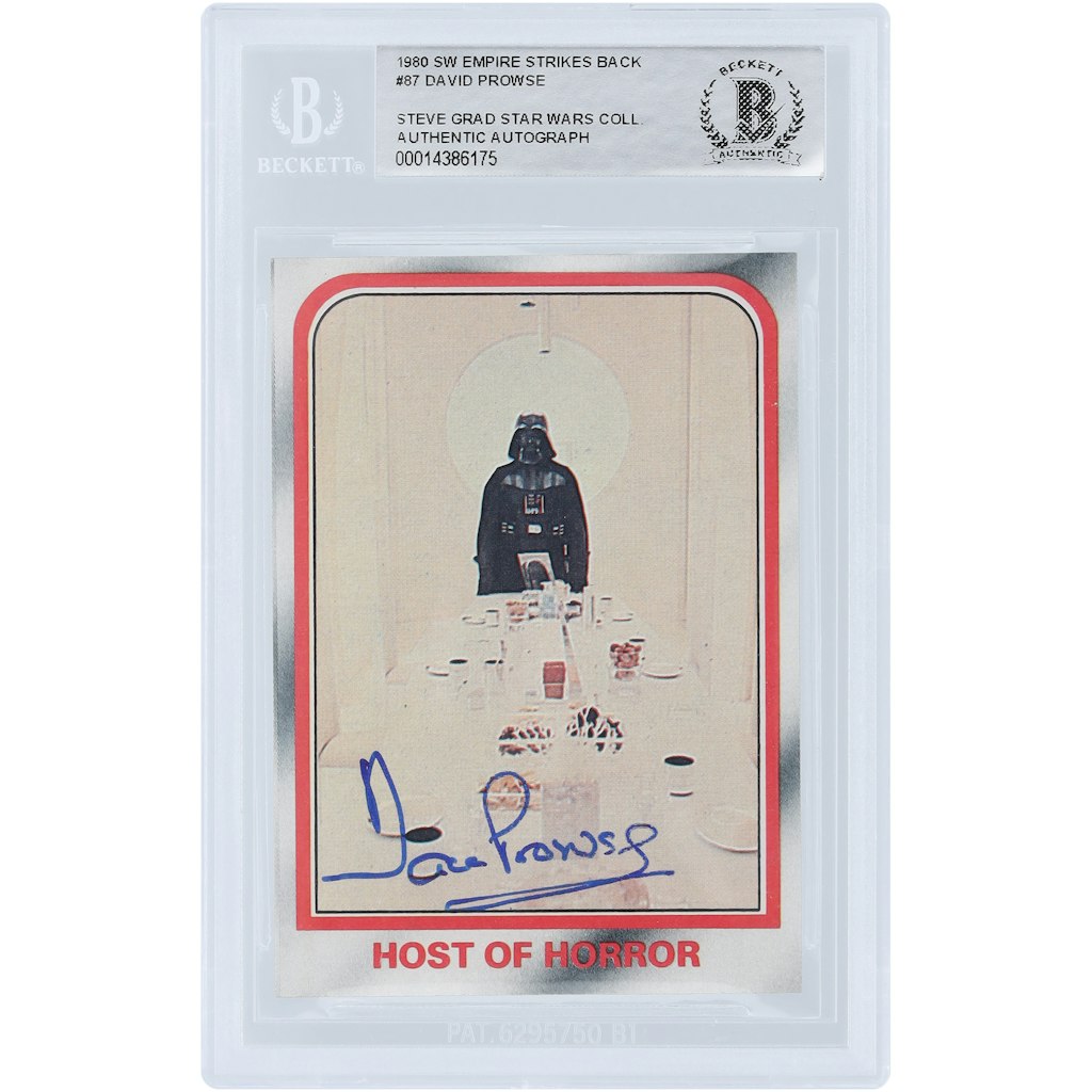 David Prowse Autographed 1980 Topps Empire Strikes Back Darth Vader Card: $349.99