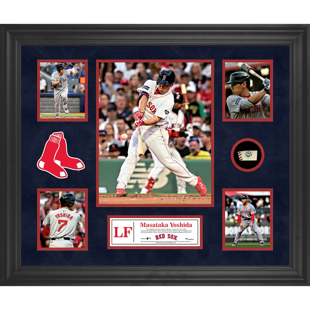 Masataka Yoshida Boston Red Sox Framed 5-Photo Collage with Game-Used Ball Piece: $129.99