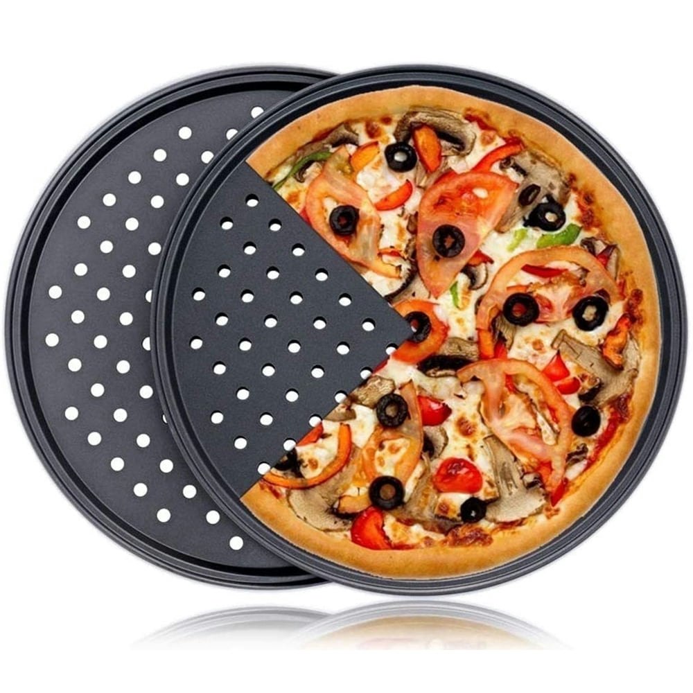 Donepart 12-Inch Perforated Pizza Pan 2-Pack: $13.98