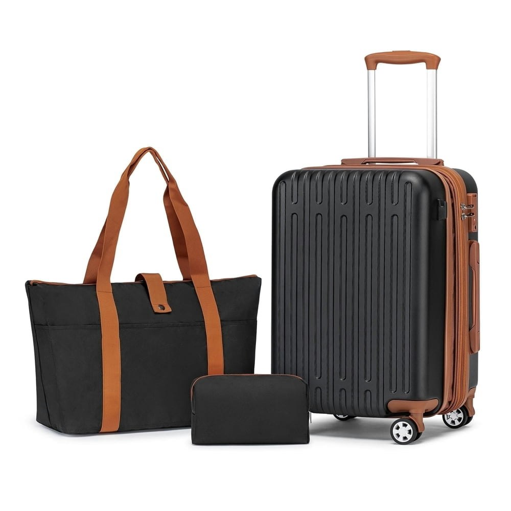 Weplus 3-Piece Hardside Spinner Luggage Set with Cup Holder: $59.90