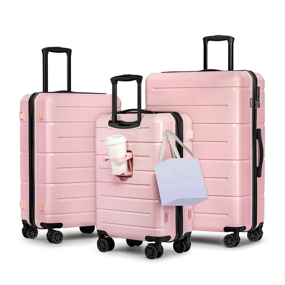 3-Piece Hardside Spinner Luggage Set: $116 3-Piece Hardside Spinner Luggage Set: $116