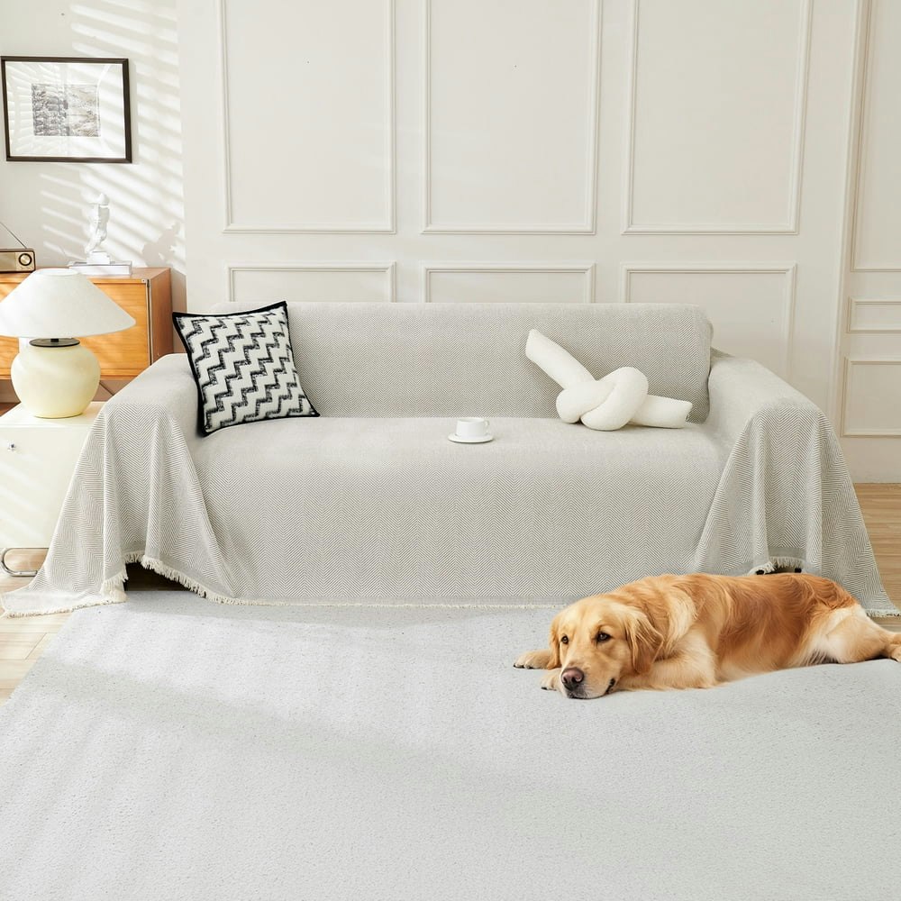 Sanmadrola 91"x134" Chenille Sofa Cover: $45.99