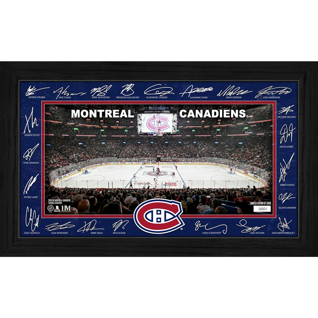 Highland Mint Montreal Canadiens 2025 Facsimile Signature Framed Photograph: $69.99