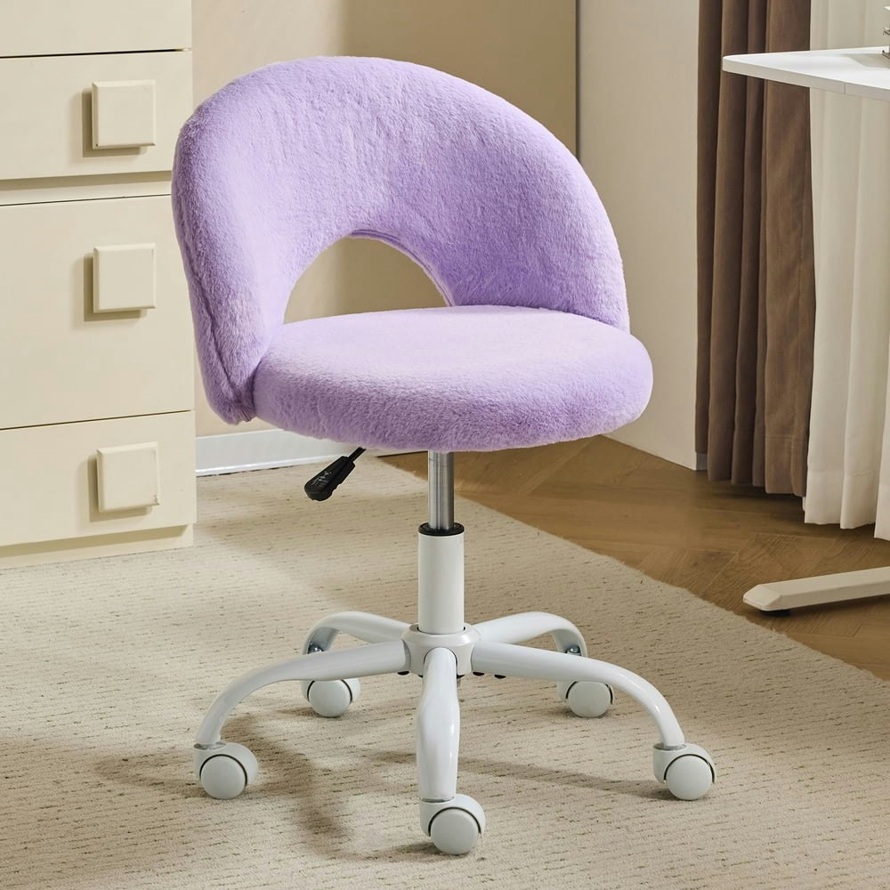 Ktaxon Faux Rabbit Hair Swivel Vanity Chair: $53.99 Ktaxon Faux Rabbit Hair Swivel Vanity Chair: $53.99