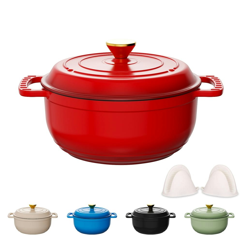 Ktaxon 5-Quart Enameled Cast Iron Dutch Oven: $39.59 Ktaxon 5-Quart Enameled Cast Iron Dutch Oven: $39.59