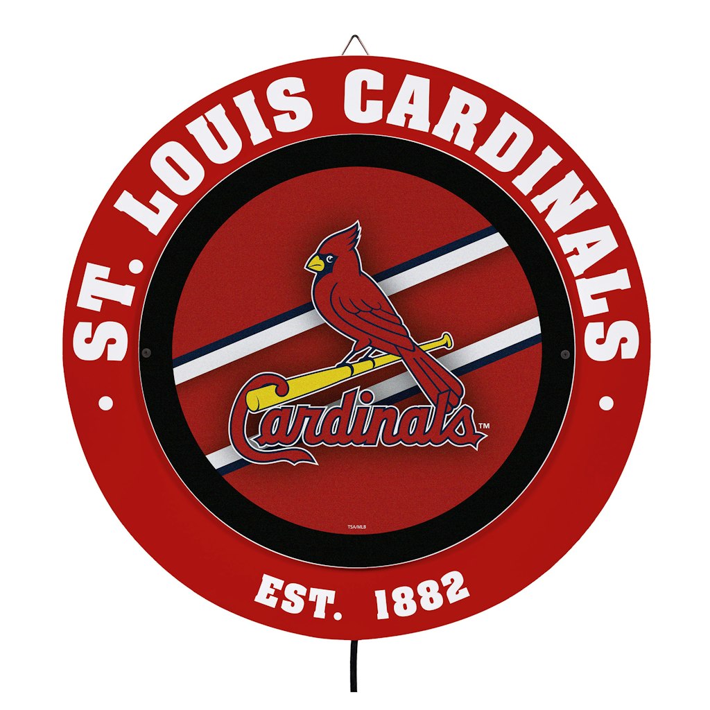 St. Louis Cardinals 15-Inch LED Round Metal Wall Sign: $149.99 St. Louis Cardinals 15-Inch LED Round Metal Wall Sign: $149.99