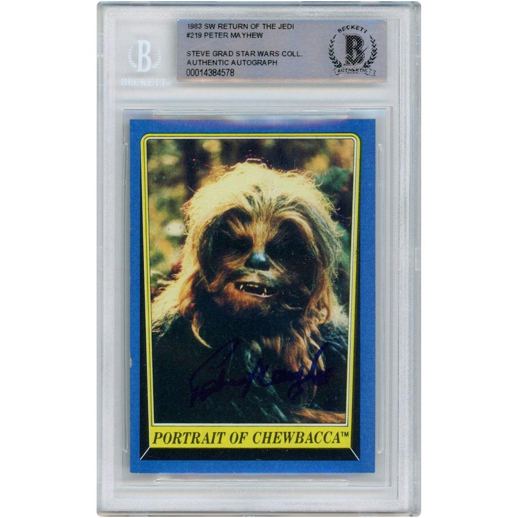 Peter Mayhew Autographed 1983 Topps Return of the Jedi Trading Card: $399.99