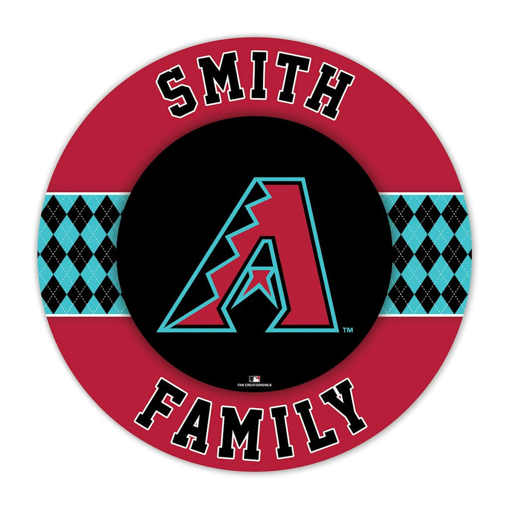 Arizona Diamondbacks 16-inch Personalized Circle Wall Art: $34.99