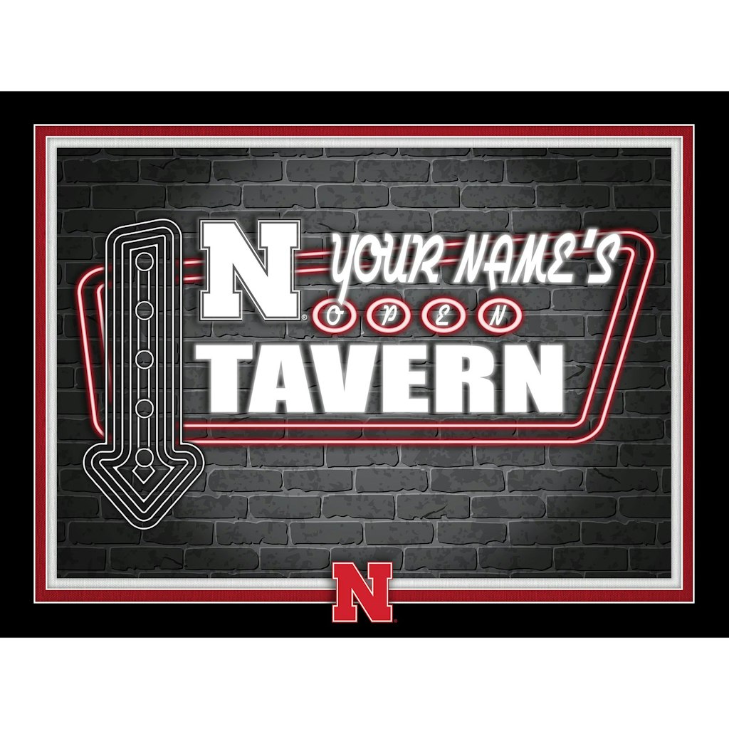 Nebraska Huskers 12" x 16" Personalized Framed Tavern Print: $59.99