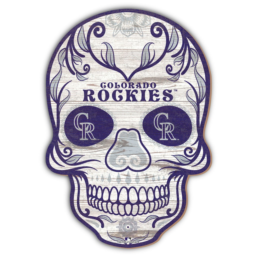 Colorado Rockies 12-Inch Sugar Skull Sign: $24.99 Colorado Rockies 12-Inch Sugar Skull Sign: $24.99