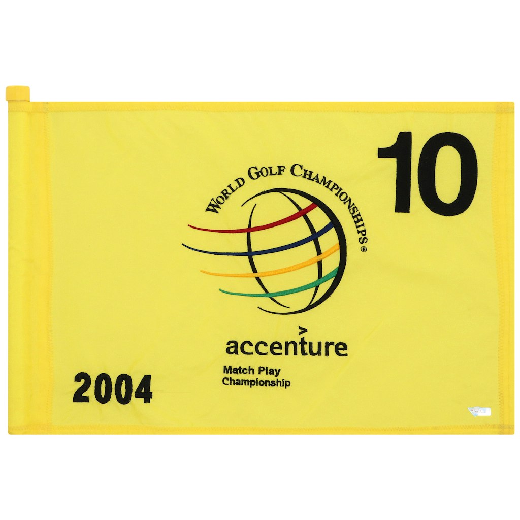 2004 Accenture Match Play Championship Event-Used #10 Pin Flag: $899.99 2004 Accenture Match Play Championship Event-Used #10 Pin Flag: $899.99