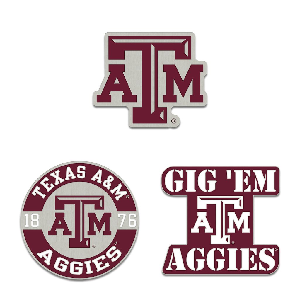 WinCraft Texas A&M Aggies 3-Piece Collector Pin Set: $24.99 WinCraft Texas A&M Aggies 3-Piece Collector Pin Set: $24.99