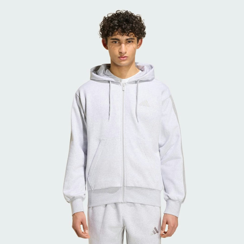 Adidas Essentials 3-Stripes Fleece Hoodie: $65