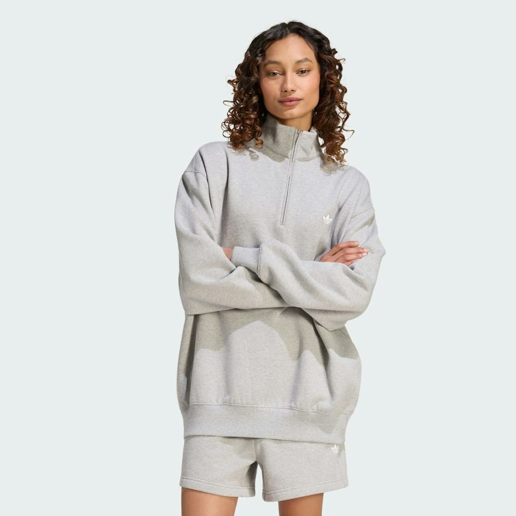 Essentials Fleece Half-Zip Sweatshirt: $60