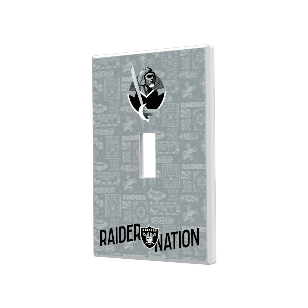 Las Vegas Raiders 2024 Illustrated Single Toggle Light Switch Plate: $27.99 Las Vegas Raiders 2024 Illustrated Single Toggle Light Switch Plate: $27.99