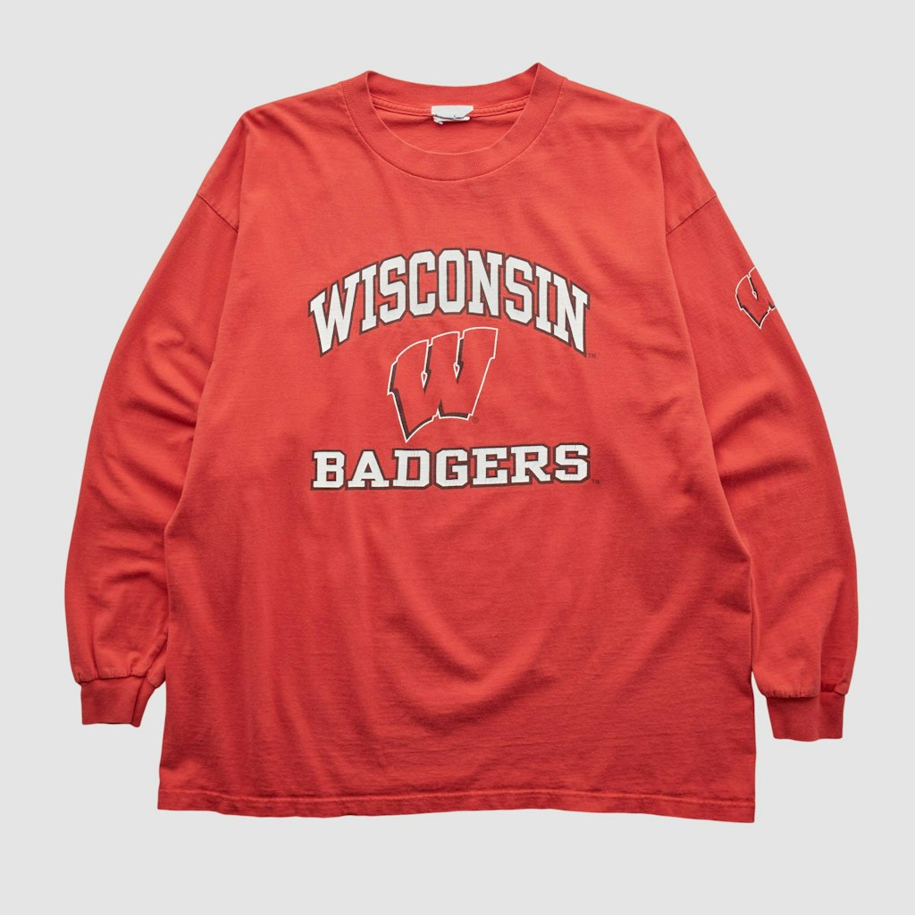 Fanatics Real Vintage Wisconsin Badgers 2000s Long Sleeve T-shirt: $39.99 Fanatics Real Vintage Wisconsin Badgers 2000s Long Sleeve T-shirt: $39.99