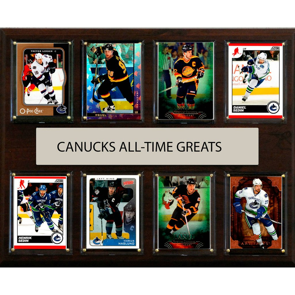 Vancouver Canucks 12" x 15" Trading Card Plaque: $47.99 Vancouver Canucks 12" x 15" Trading Card Plaque: $47.99