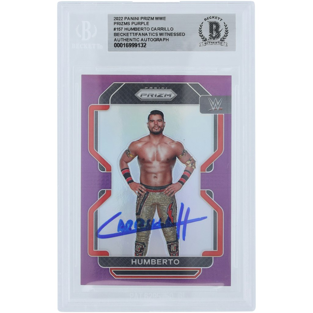 Humberto Carrillo 2022 Panini Prizm Purple Prizm Autographed Trading Card: $49.99 Humberto Carrillo 2022 Panini Prizm Purple Prizm Autographed Trading Card: $49.99