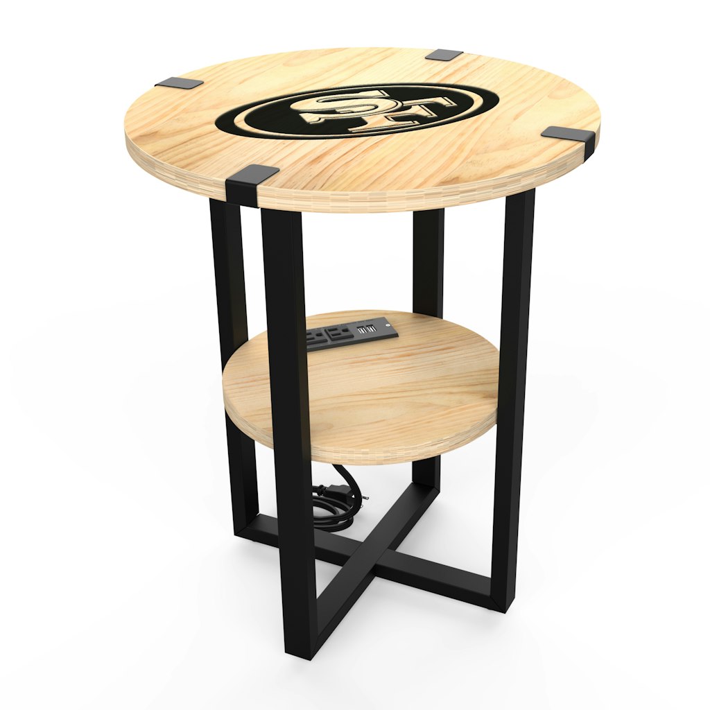 San Francisco 49ers 18-inch Side Table with Charger: $219.99 San Francisco 49ers 18-inch Side Table with Charger: $219.99