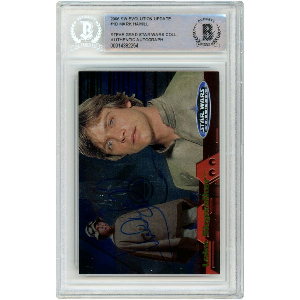 Mark Hamill Autographed 2006 Topps Star Wars Evolution Update Card: $1,999.99 Mark Hamill Autographed 2006 Topps Star Wars Evolution Update Card: $1,999.99
