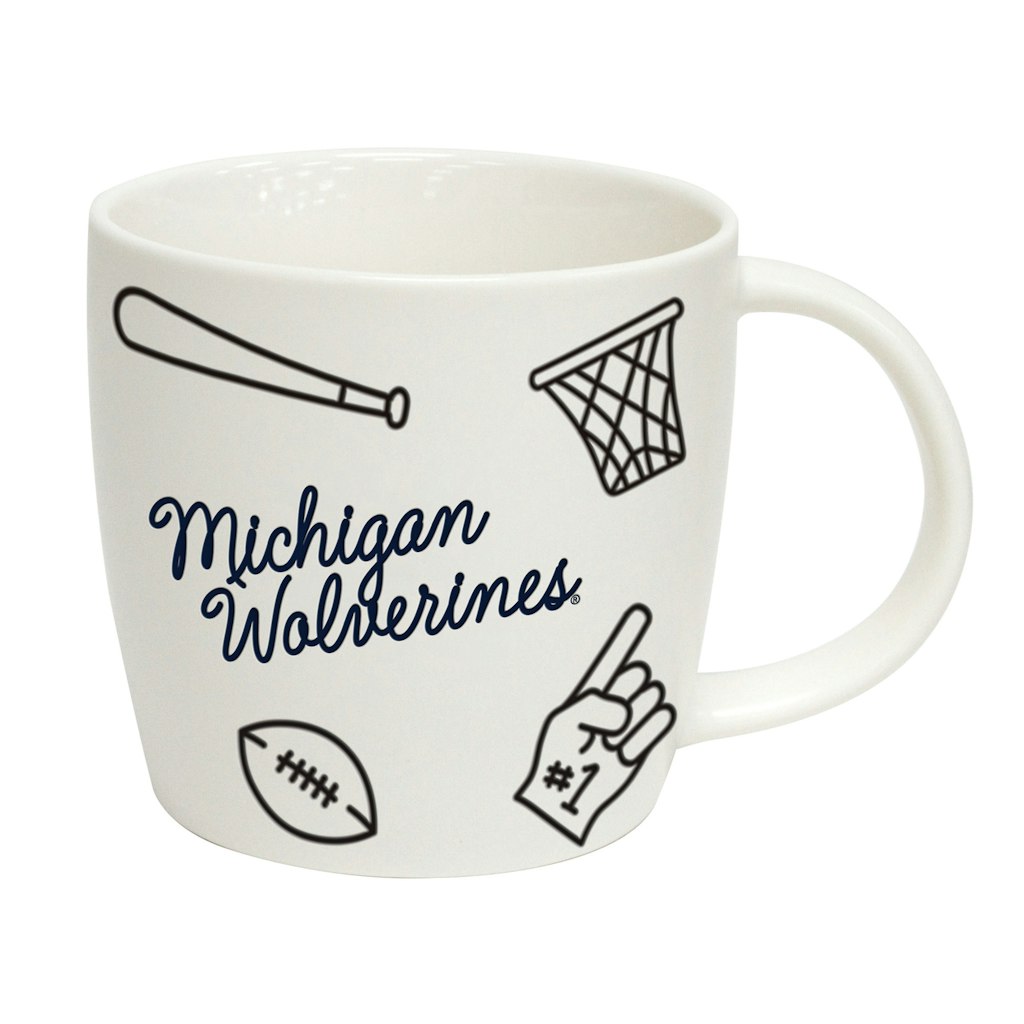 Michigan Wolverines 18-ounce Playmaker Mug: $18.99 Michigan Wolverines 18-ounce Playmaker Mug: $18.99