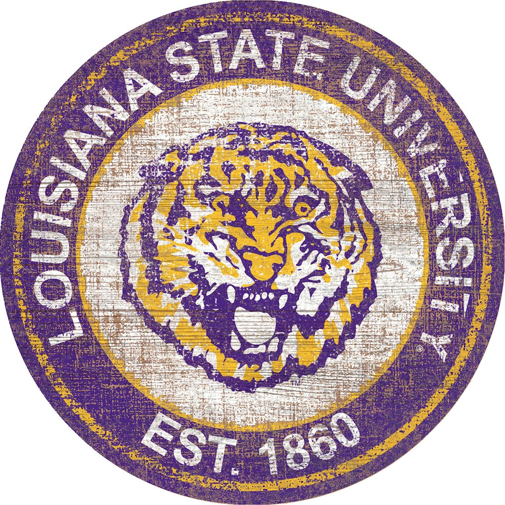 LSU Tigers 24-Inch Round Heritage Logo Sign: $59.99 LSU Tigers 24-Inch Round Heritage Logo Sign: $59.99