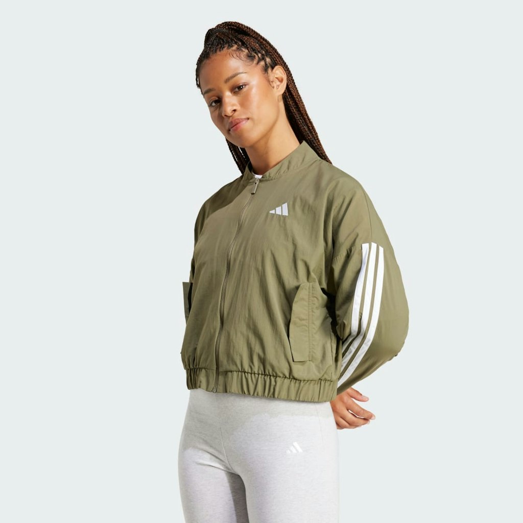 Adidas Essentials 3-Stripes Bomber Jacket: $60