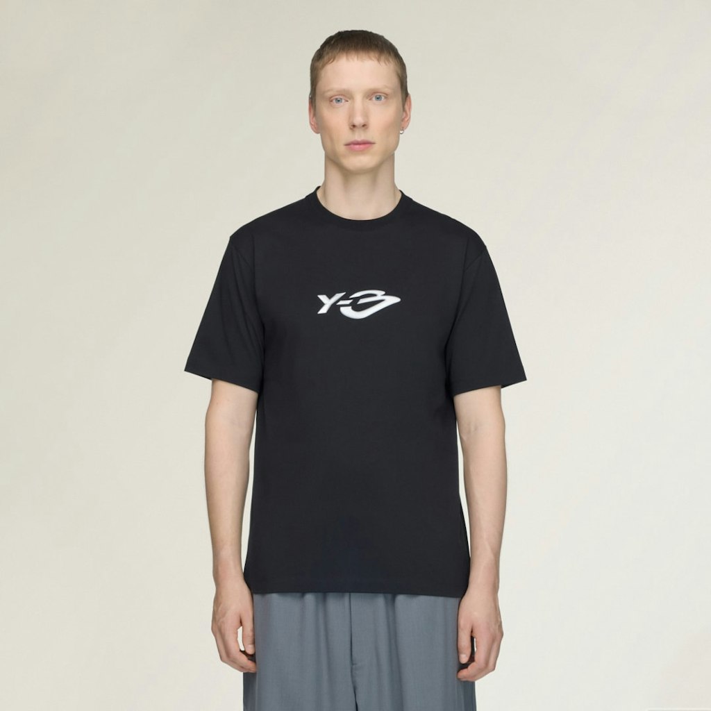 Y-3 Liquid Logo Short Sleeve T-Shirt: $130